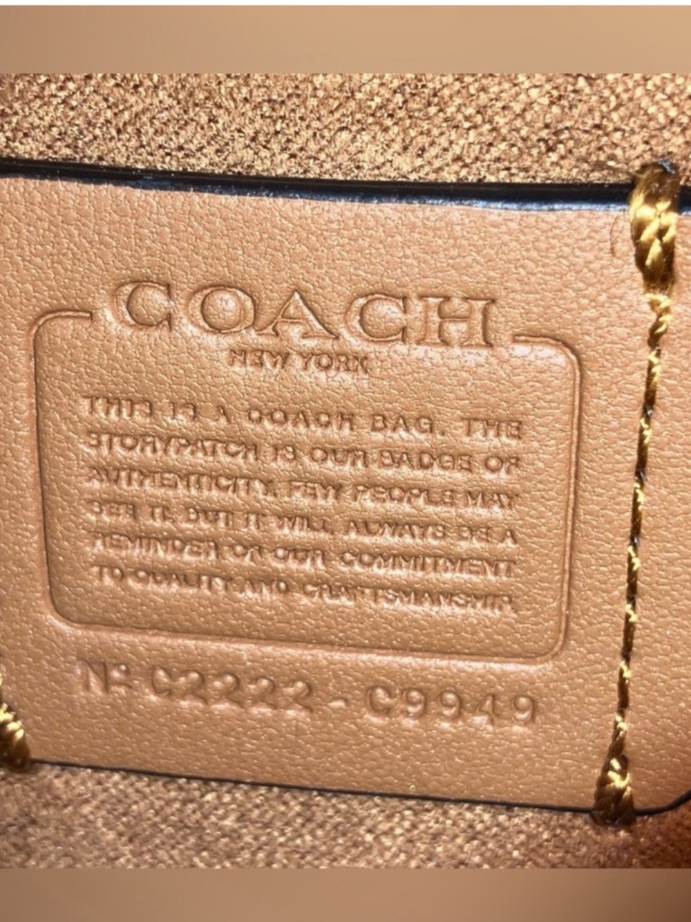 Coach C2222 C9949 Mini Klare Crossbody in black crossgrain leather - Picture 5 of 6